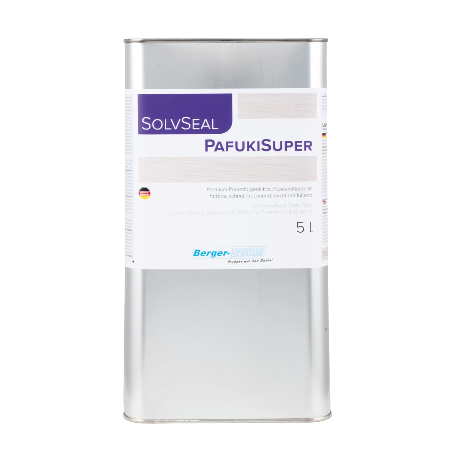 Шпатлевка для паркета Berger-Seidle SolvSeal PafukiSuper на основе растворителей 5 л